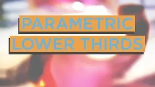 After Effects Tutorial - Simple Parametric Lower Third