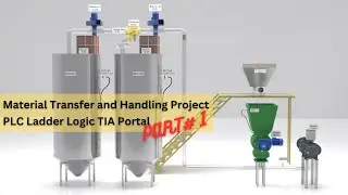 Material Transfer in Silos , Application using PLC programming Ladder Logic TIA Portal Siemens