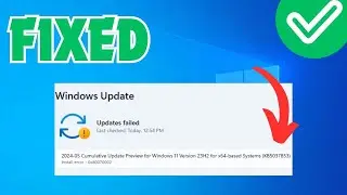 Fix Windows Update KB5037853 Not Installing