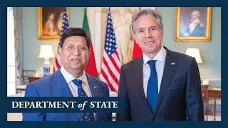 Secretary Blinken meets with Bangladeshi Foreign Minister Abdul Momen at the Department of State