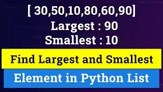 Python Program to Find the Largest and Smallest Element / Number Present in a List