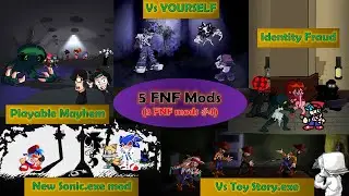 Today we have not 3 but 5 MODS TO PLAY! | 3 FNF mods (part 4)