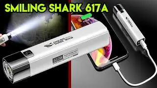 Smiling Shark 617A LED Multifunction Flashlight USB Torchlight