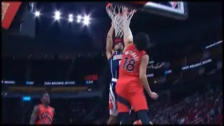 Yuta Watanabe SOARS Up to Block The Slam Dunk Attempt