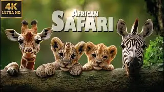 African Safari 4K(60fps) - Scenic Wildlife Film With Relaxing Jazz Music ♫