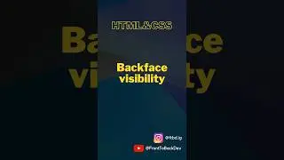 Demonstrating backface visibility using css tricks. #shorts #youtubeshorts #animation #3d #css #ui