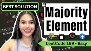 Majority Element - LeetCode 169  - Python  #leetcode #majorityelement #votingalgorithm