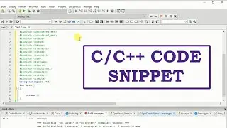 C/C++ code snippet in CodeBlocks