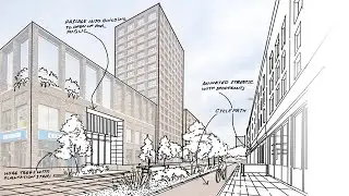 No More 3D Fuss: A Simplified Approach to Drawing Urban Scenes in Perspective