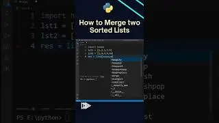 How to Merge Two Sorted Lists and Create a Single Sorted List in Python ? #shorts