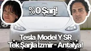 %0 Şarj ile İzmir-Antalya! | Tesla Model Y SR