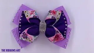 How to make hair bow made of ribbon 4 cm wide tutorial / easy hair bows with ribbon / bows