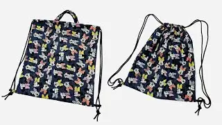 213 🎒A simple drawstring backpack sewing tutorial | Sewing ideas to sell or give away