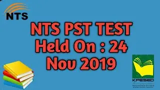 NTS PST Test Solved mcqs Take from original Paper 2019