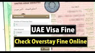 How to Check Visa Fine Dubai UAE | Check Visiting Visa Fine | Check Overstay Fine