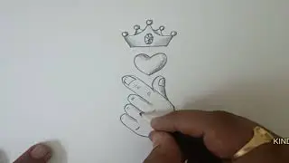 Korean Tumblr Heart Drawing | BTS Drawing Easy | BTS Army Drawing Easy