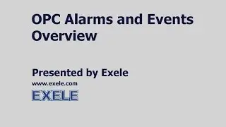 Overview of OPC Alarms and Events (OPC A&E)