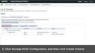 How to create a RAID array within a System X server using the Integrated Management Module interface