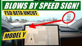 Tesla FSD Beta Uncut Ep.3: Blowing by Speed Signs