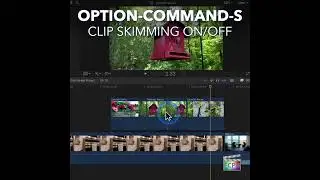 Final Cut Pro Shortcut | Option-Command-S | Clip Skimming On/Off