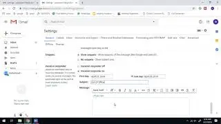 How to setup a gmail auto reply message/auto out of office relply/Vacation responder