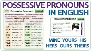 Possessive Pronouns in English | Mine, Yours, His, Hers, Ours, Theirs | Learn English