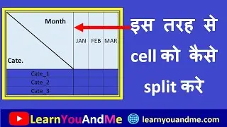 Excel trick to diagonally divide cell | Split cell diagonally in Excel | Separate Cell 