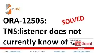 ora 12505 || ora-12505: TNS:listener does not currently know of SID [solved] ✅ || 12505