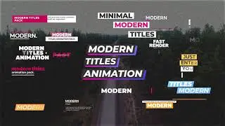 Modern Titles - After Effects template