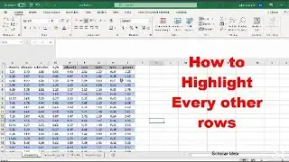 How to highlight every other row in excel