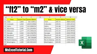 How to Convert Square Meters to Square Feet and Vise Versa in Excel