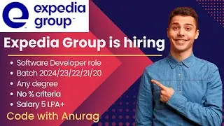 Expedia Group  is hiring 2024/23/22/21/20 batch | No % criteria | Required skills? | Job location?