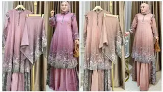 model gamis set jilbab terbaru abaya muslimah spesial lebaran trend busana viral 2024 abaya designs