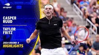 Casper Ruud vs. Taylor Fritz Highlights | 2024 US Open Round 4