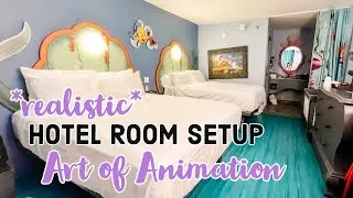 Realistic Hotel Room Setup with Toddlers | Art of Animation Room Setup | Toddler Travel Tips