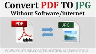 How to Convert PDF to JPG without any software and without internet