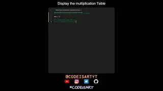 Display the multiplication Table in Python | Python Examples | Python Coding Tutorial | #Python