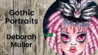 Gothic Portraits - Deborah Muller //Adult Colouring Book Flip Through