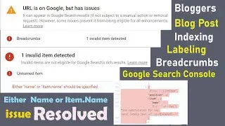 Either Name or item.Name issue resolved-Breadcrumbs-Bloggers Blog Post