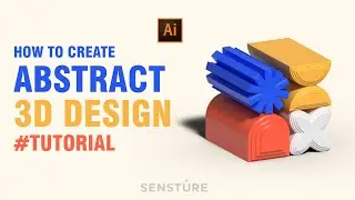 Illustrator Tutorial - How To Make 3D Abstract Design