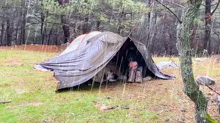 Caught in Rainstorm With My Dog! • 2 Days Rain Camping in the Forest - Camping in Heavy Rain