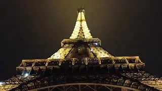 Timelapse  Lights On Eiffel Tower At Night