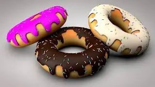 Cinema 4D Tutorial - How To Make Donuts |  C4D Tutorial