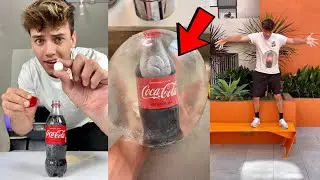Coke & Mentos Bottle INSIDE Balloon!! *Experiment!* - 