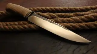 Hunter knife. Handmade . steel D2. HRC 62