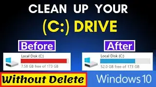 How to Clean C Drive | Without delete  | Windows 10 | Compress & Make Your PC Faster