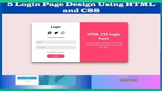 5 Login Page Designs  Using HTML and CSS