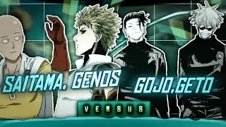 Saitama and Genos vs Gojo and Geto #trending #edit #onepunchman #jujutsukaisen