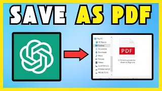 How To Save  ChatGPT Conversation As PDF [NEW UPDATE]