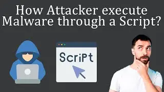 How can an Attacker execute Malware through a Script?